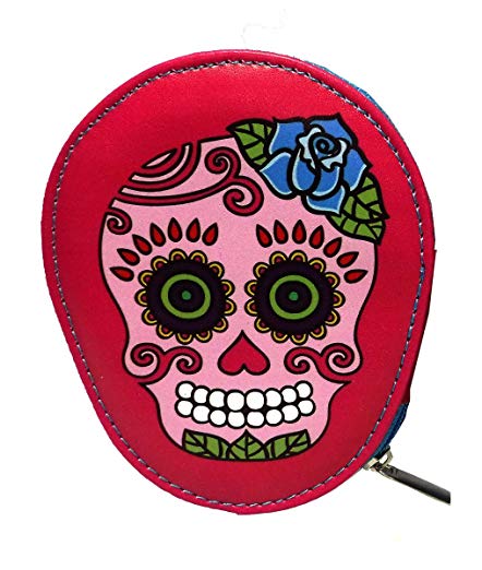 Sugar Skull Manicure/Pedicure 5 Pc Set in Zippered Case (Pink)