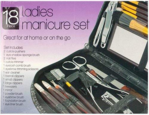 18-Pc Ladies Manicure and Grooming Set - Set of 6