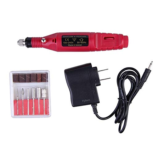 FlyItem Professional Nail Art Drill File Electric Machine Treatments KIT Buffer Bits Nail Polish Acrylic Pedicure Manicure Tool