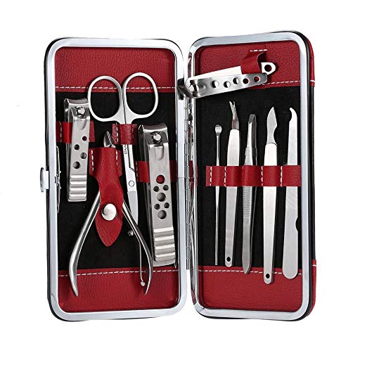 Ushoppingcart High quality Full-function nail clipper Nail Care Personal Manicure & Pedicure Set, Travel & Grooming Kit (10pcs)