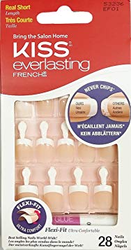 Kiss Everlasting French Nail Kit Real Short 28 Nails (2 Pack)