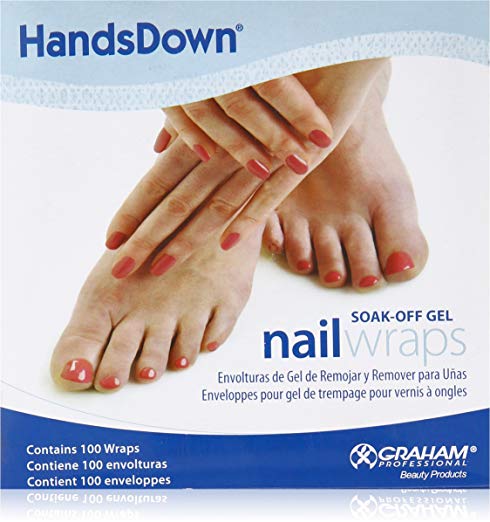 Graham Hands Down Soak Off Gel Nail Wraps, 100 Count